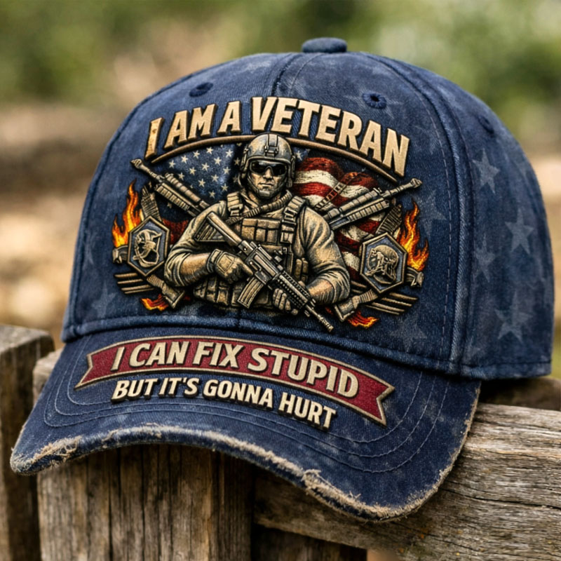 Veteran Print Casual Hat