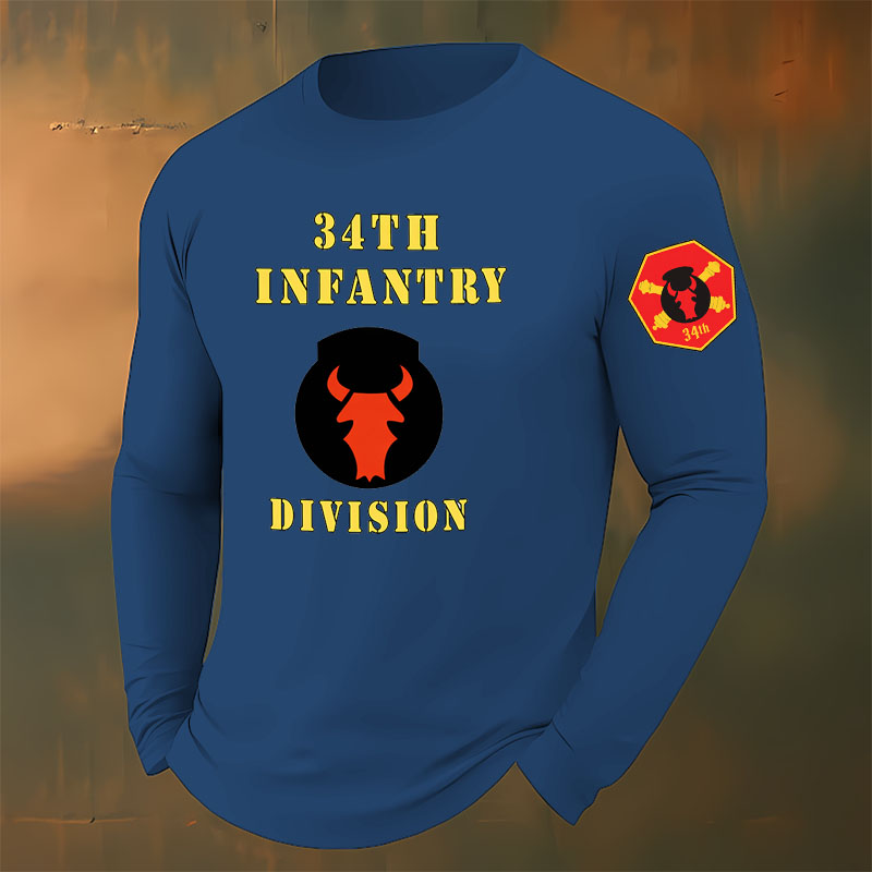 The Red Bull Division Printed Casual Long-Sleeved T-Shirt