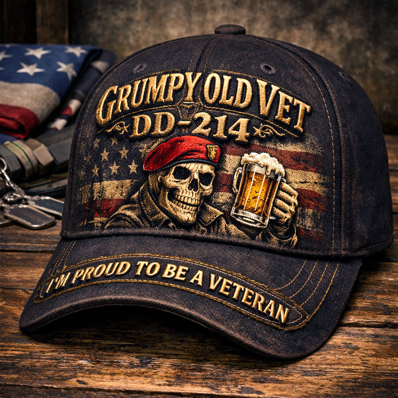 Grumpy Old Vet Printed Hat