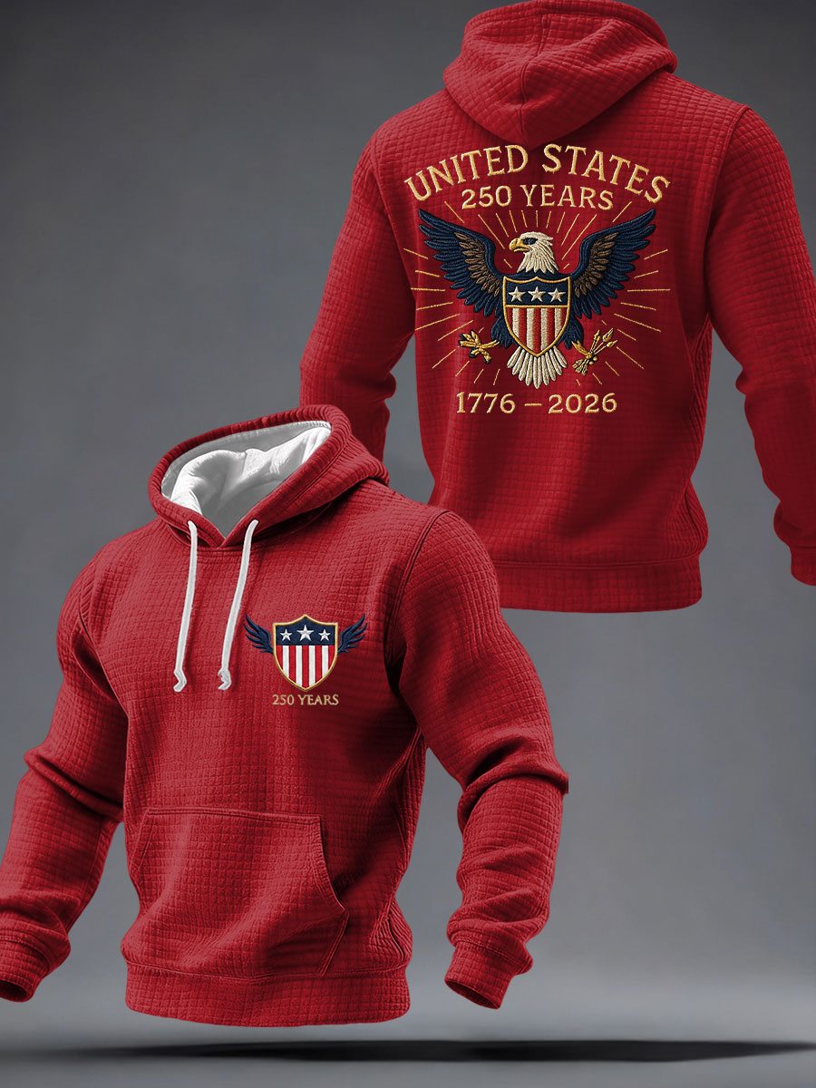 Men's America 250 Printed Casual Hoodie