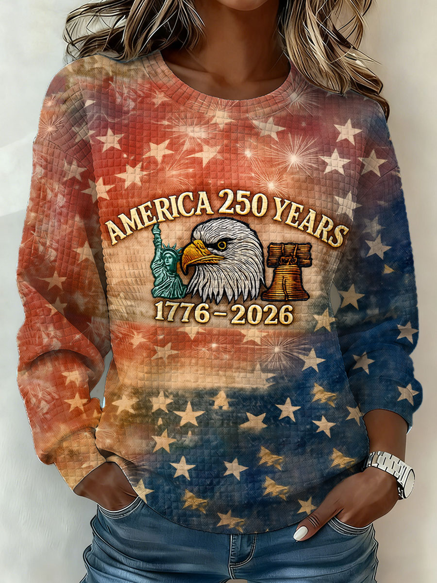 Women's American 250th Anniversary Waffle Sweatshirt