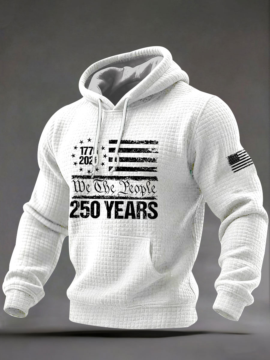 Men's United States 250 Years Printed Casual Hoodie