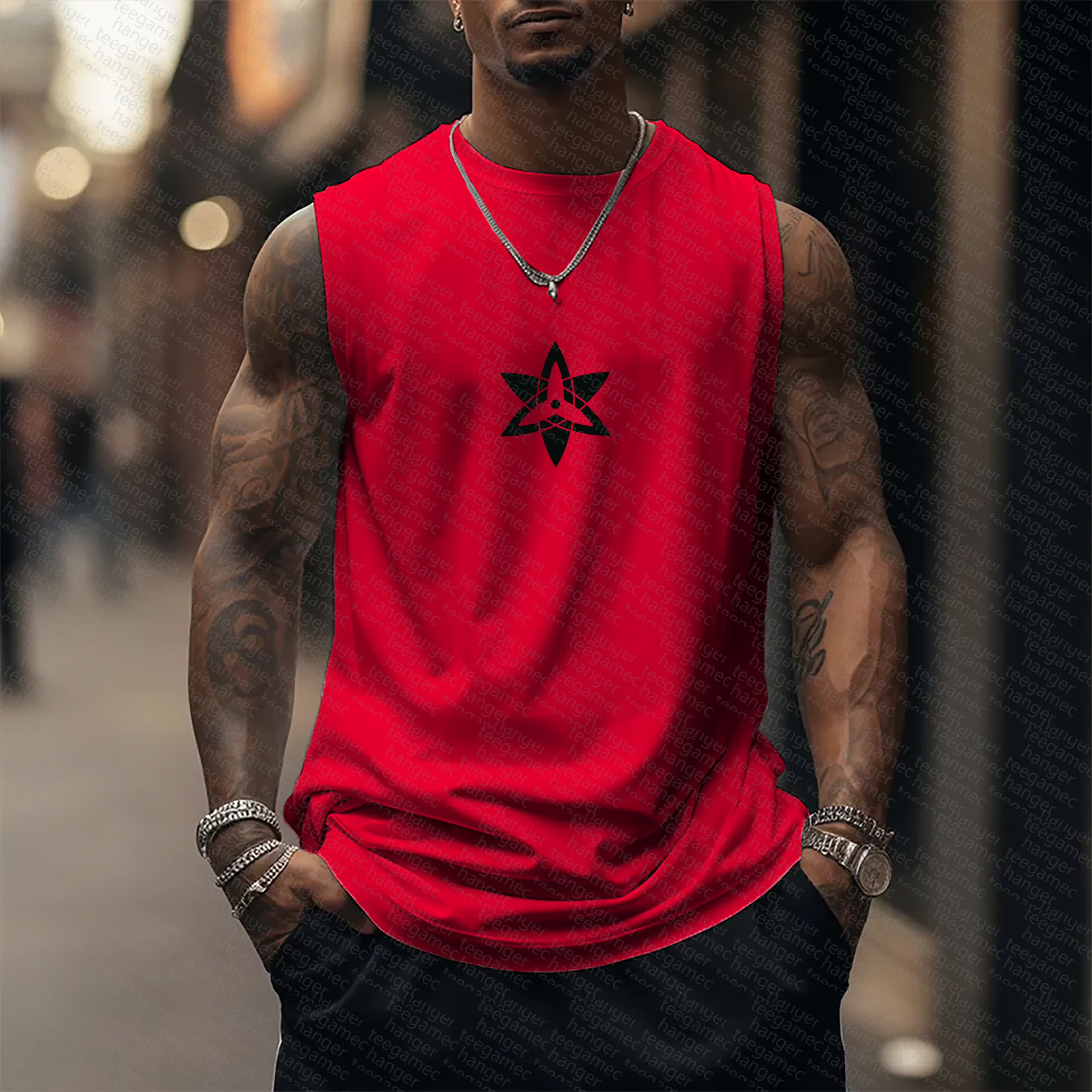 Unisex    Casual Anime  Tank Top