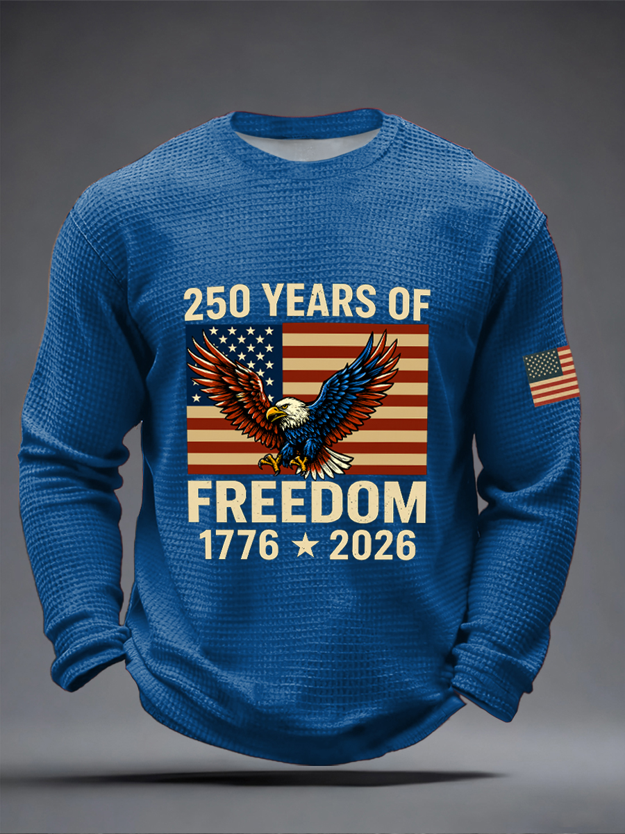 Men's American 250th Anniversary Print Waffle Top