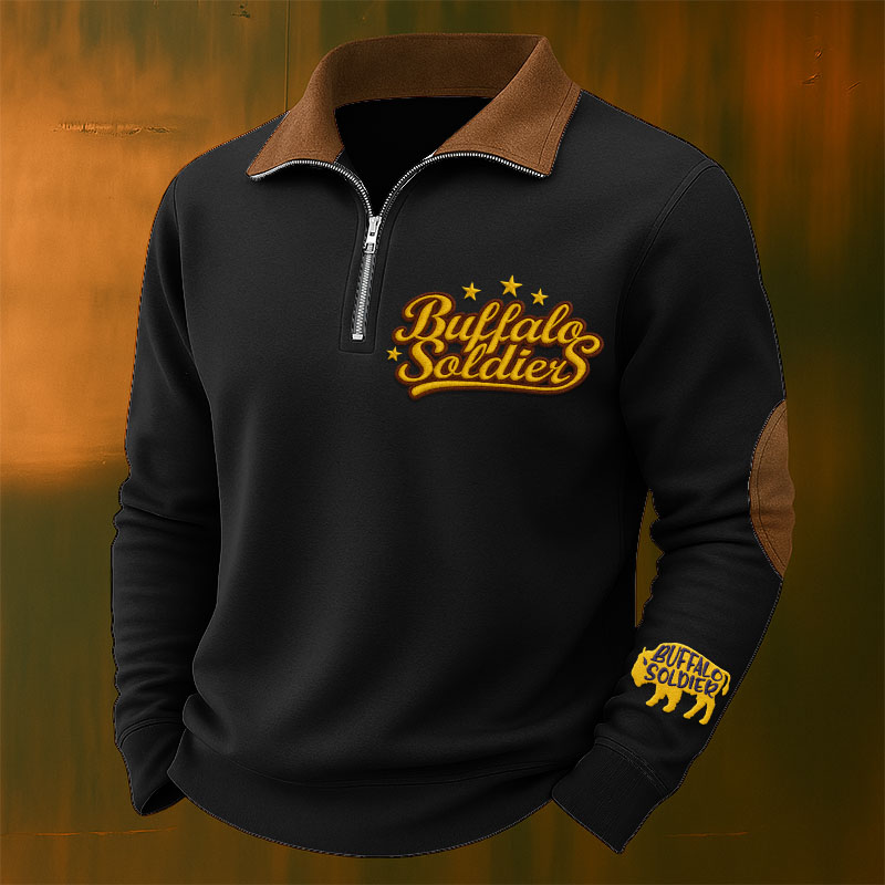 Buffalo Soldier Casual Zipper Sweatshirt