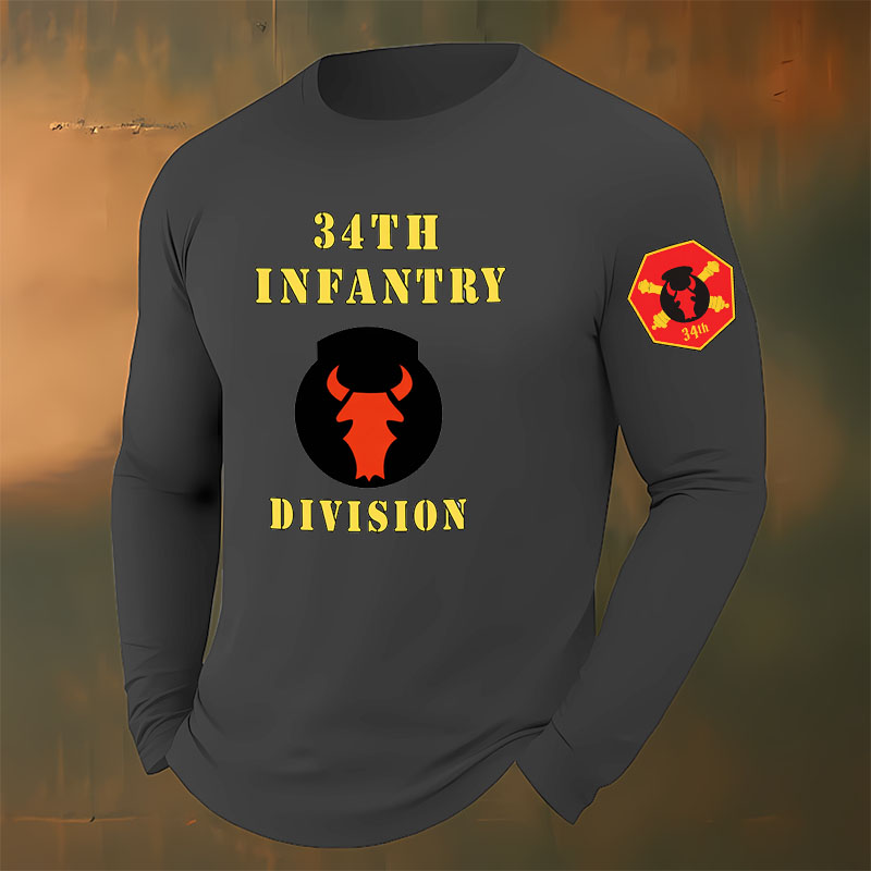 The Red Bull Division Printed Casual Long-Sleeved T-Shirt