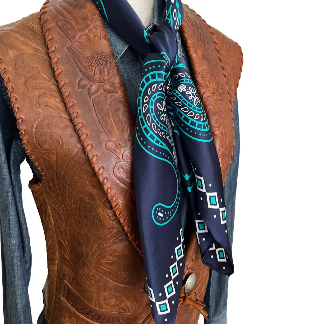 Paisley Wild Rags (Hondo) Blue Silk Scarf