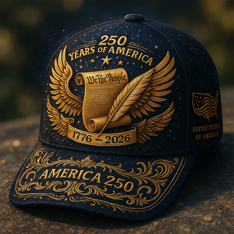 250 Years Of America We The People Printed Casual Hat