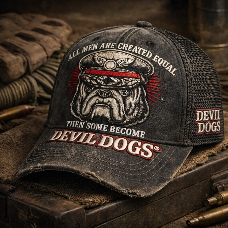 Devil Dogs Printed Casual Hat
