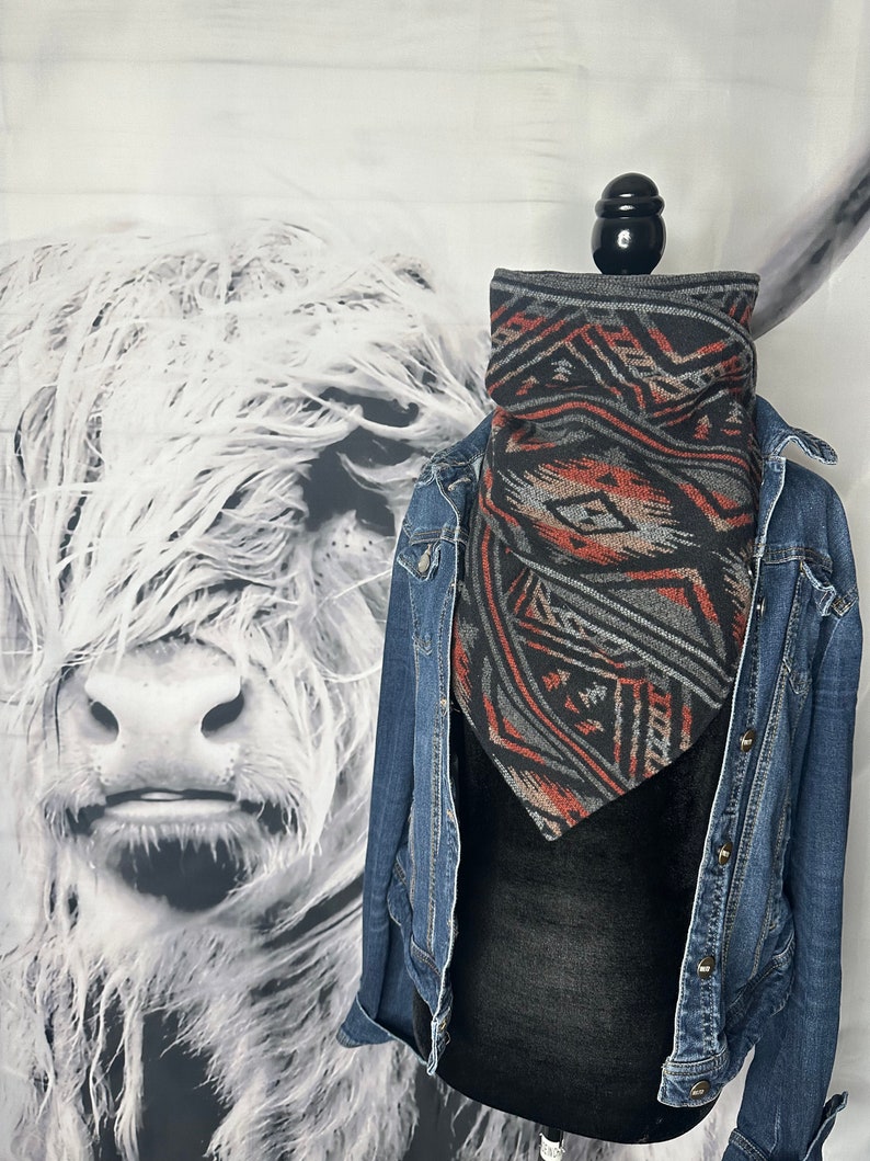 Granite Western Aztec Warm Neck Hood