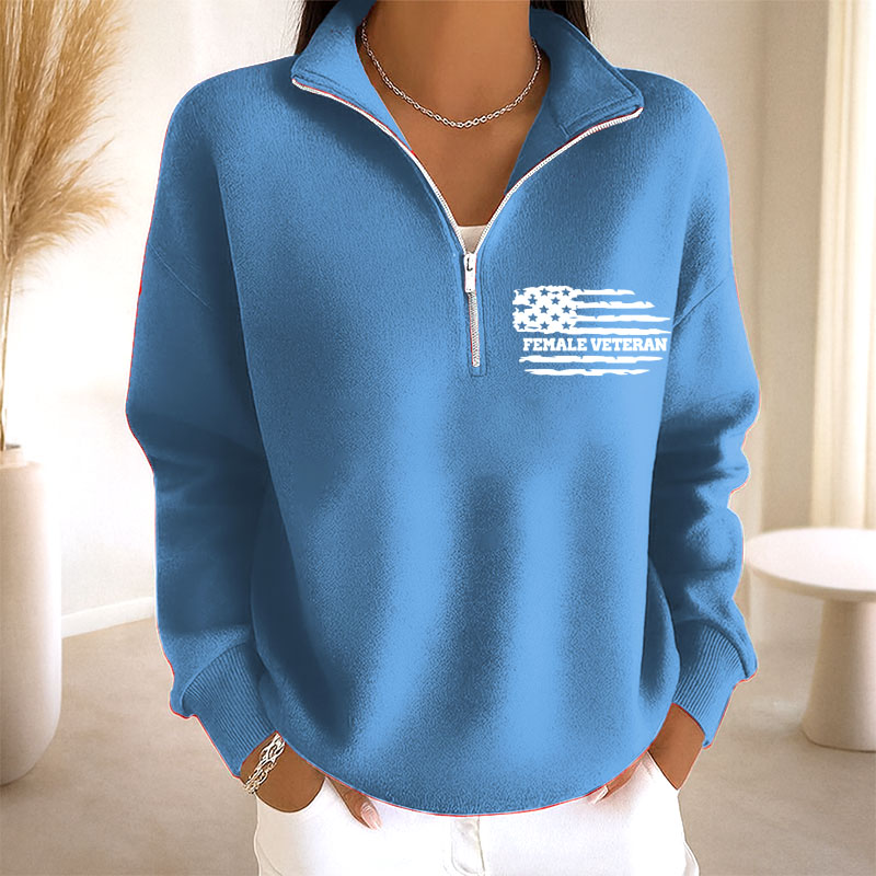 Women's Female Veterans Print Casual Sweatshirt