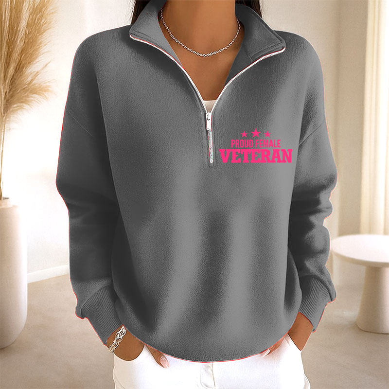 Women's Female Veterans Print Casual Sweatshirt