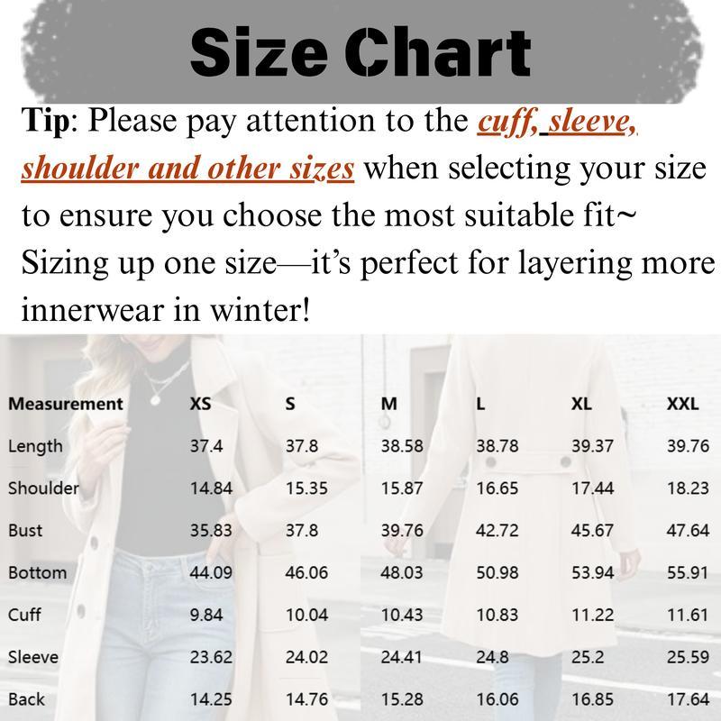 Free Shipping 🎄Winter Essential: Women‘s Wool Blend Camel Coat, Mid-Length Double-Breasted Jacket with Notch Lapel