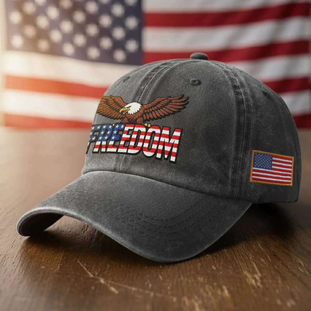 250 Years of Freedom Washed Cap | Patriot Eagle Embroidered Cap