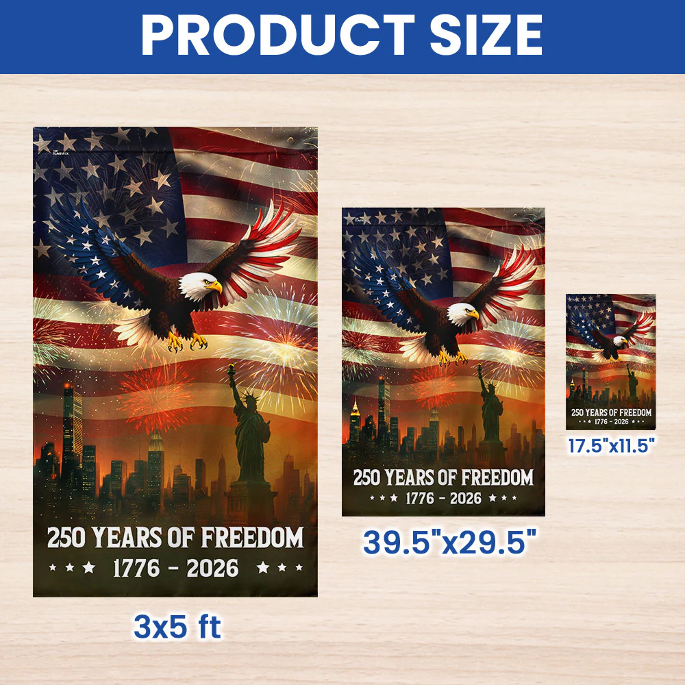 250th Anniversary American Flag | Eagle Statue of Liberty Patriotic Flag