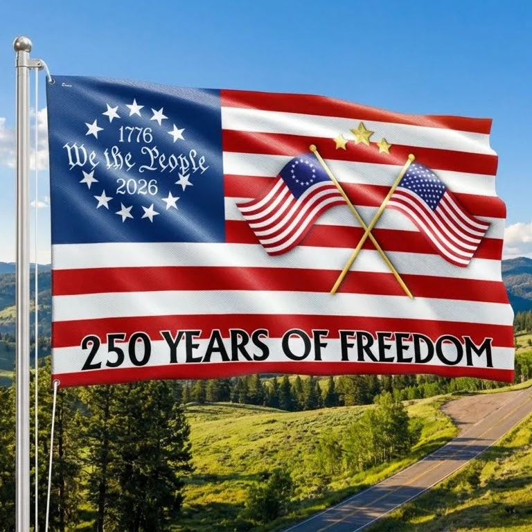 250 Years of Freedom Flag, 250th Anniversary Semiquincentennial US Flag