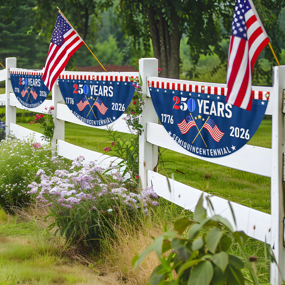 American Flag - America 250th Anniversary Non-Pleated Fan Flag