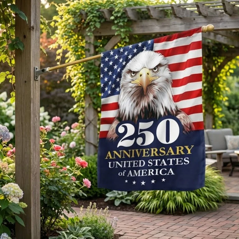 American Flag - 250 Anniversary 1776 2026 United States Of America Patriotic Eagle