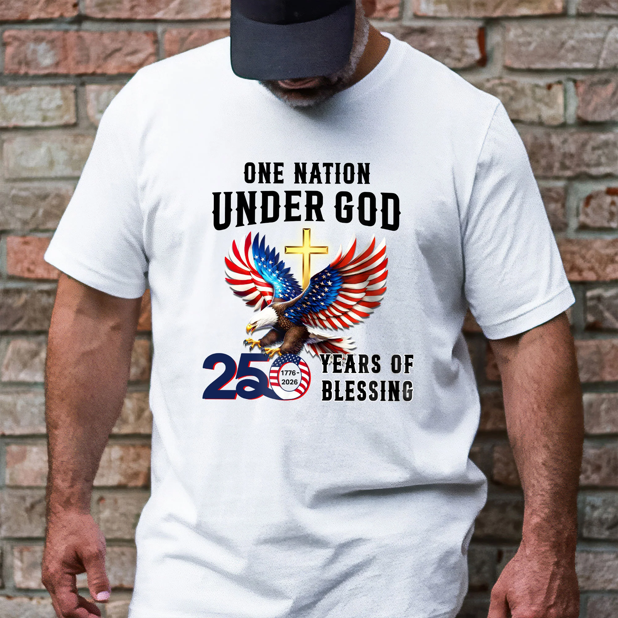 250 Years of Blessing T-shirt | One Nation Under God Eagle Shirt