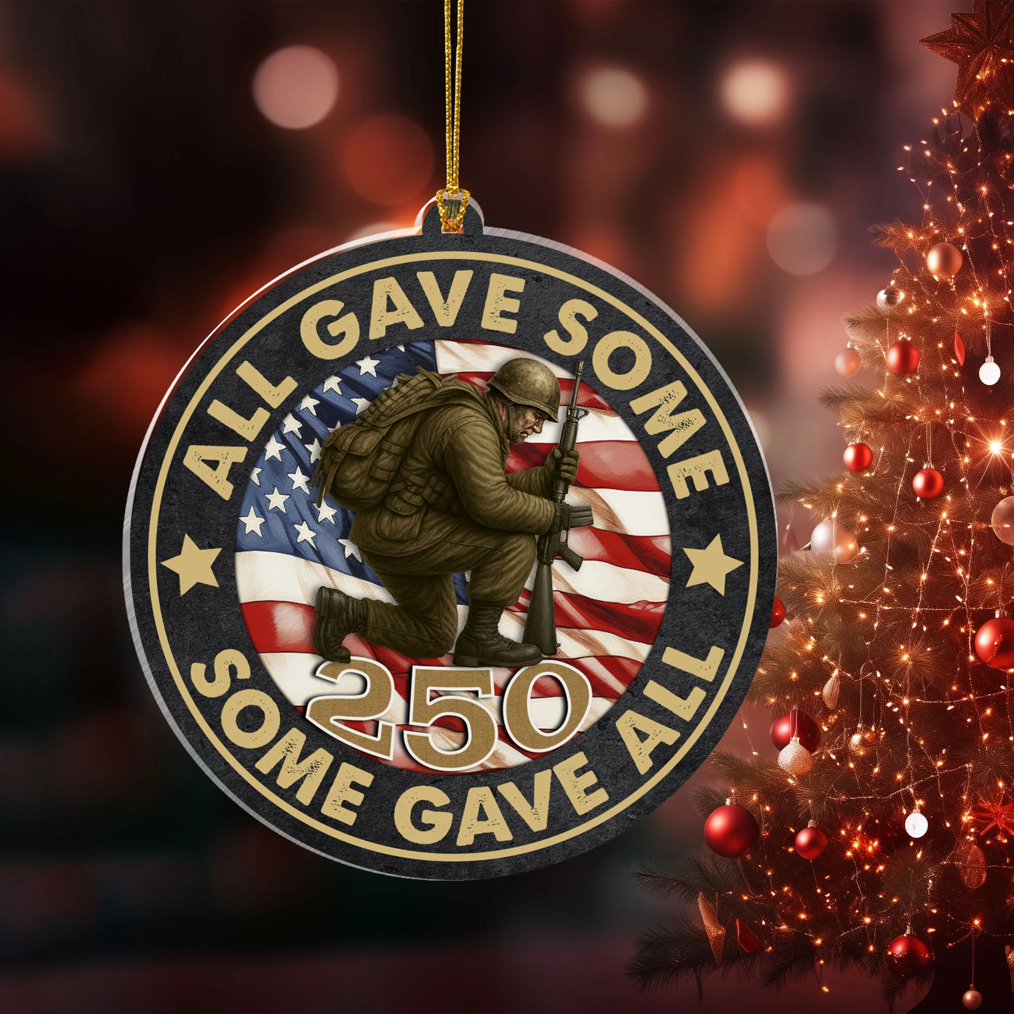 250 years of America Acrylic Ornament, 1776-2026 Liberty Bell Decoration, All Gave Some Patriotic Ornament, American Independence Day Gifts