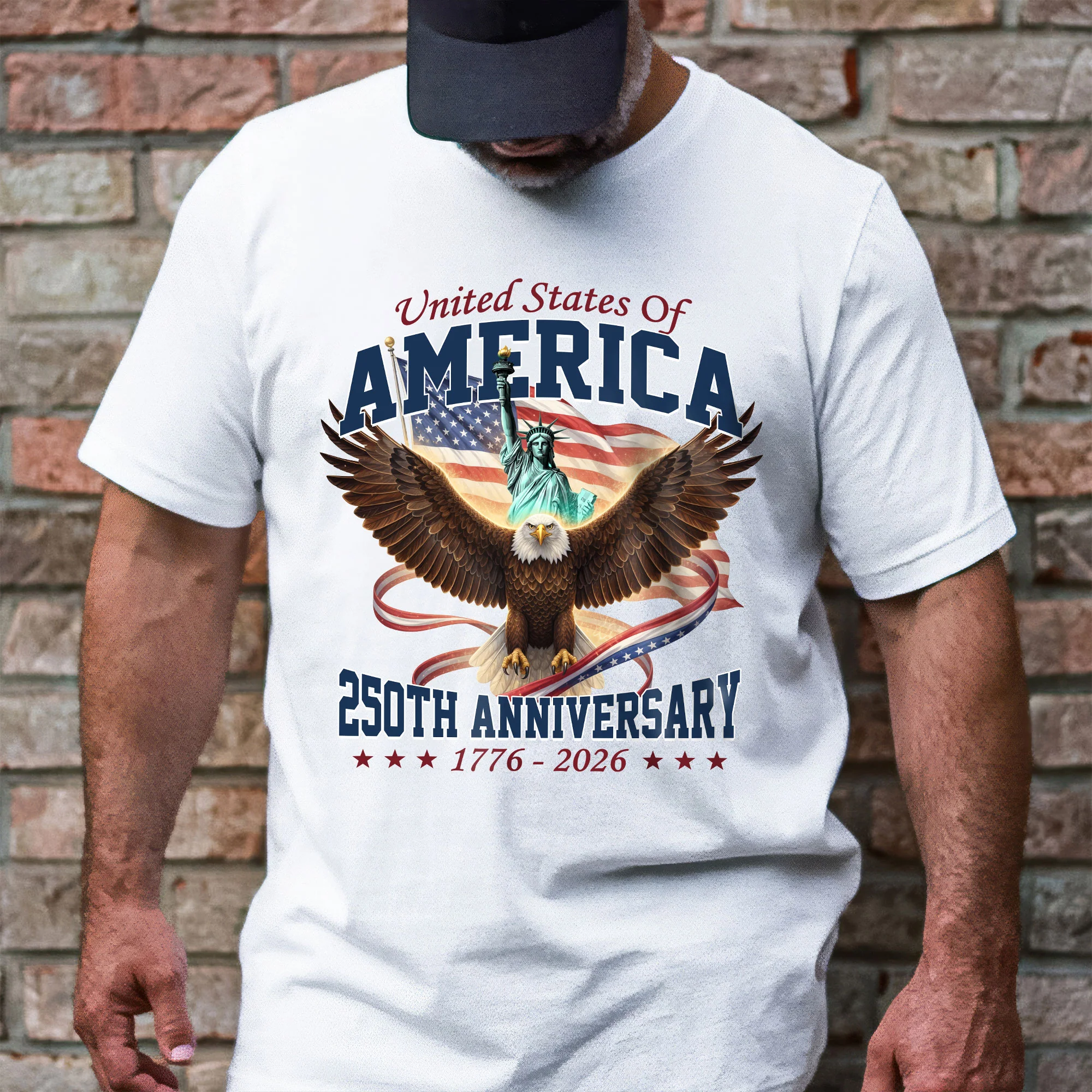250th Anniversary Patriotic T-Shirt | American Eagle Liberty Tee