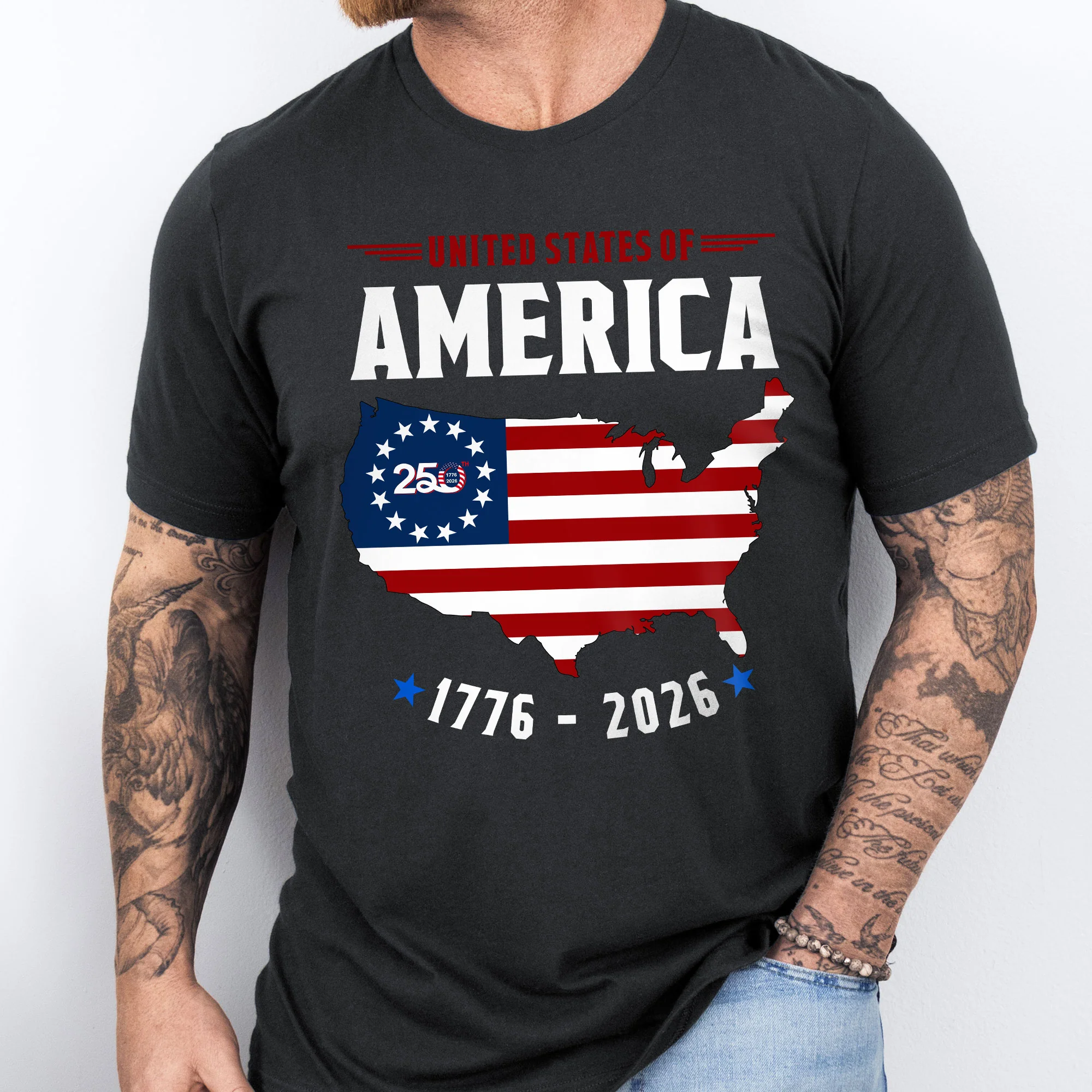 250 Years T-shirt |  Patriotic 1776–2026 United States of America Shirt