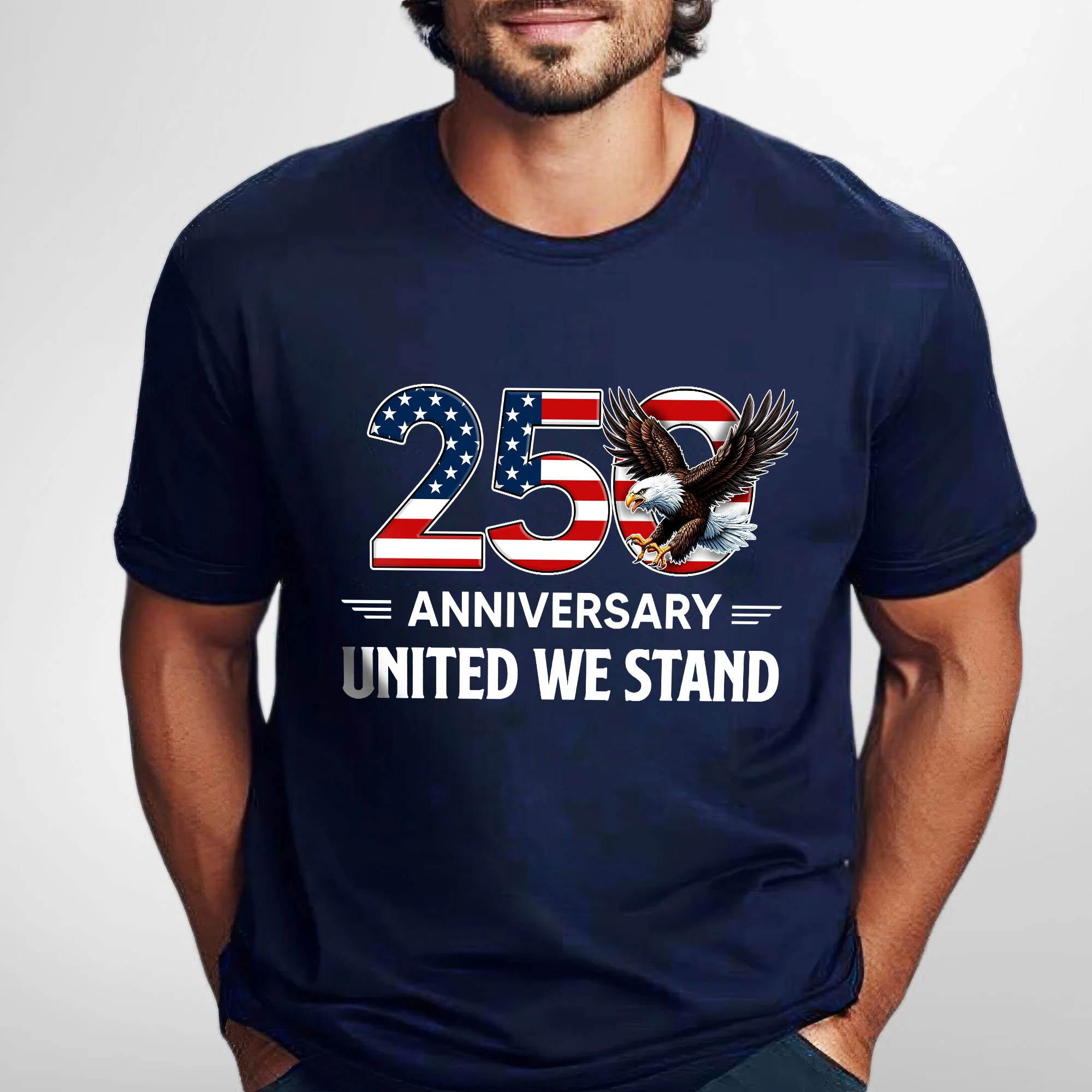 United We Stand T-shirt, 250th Anniversary Semiquincentennial Eagle Shirt