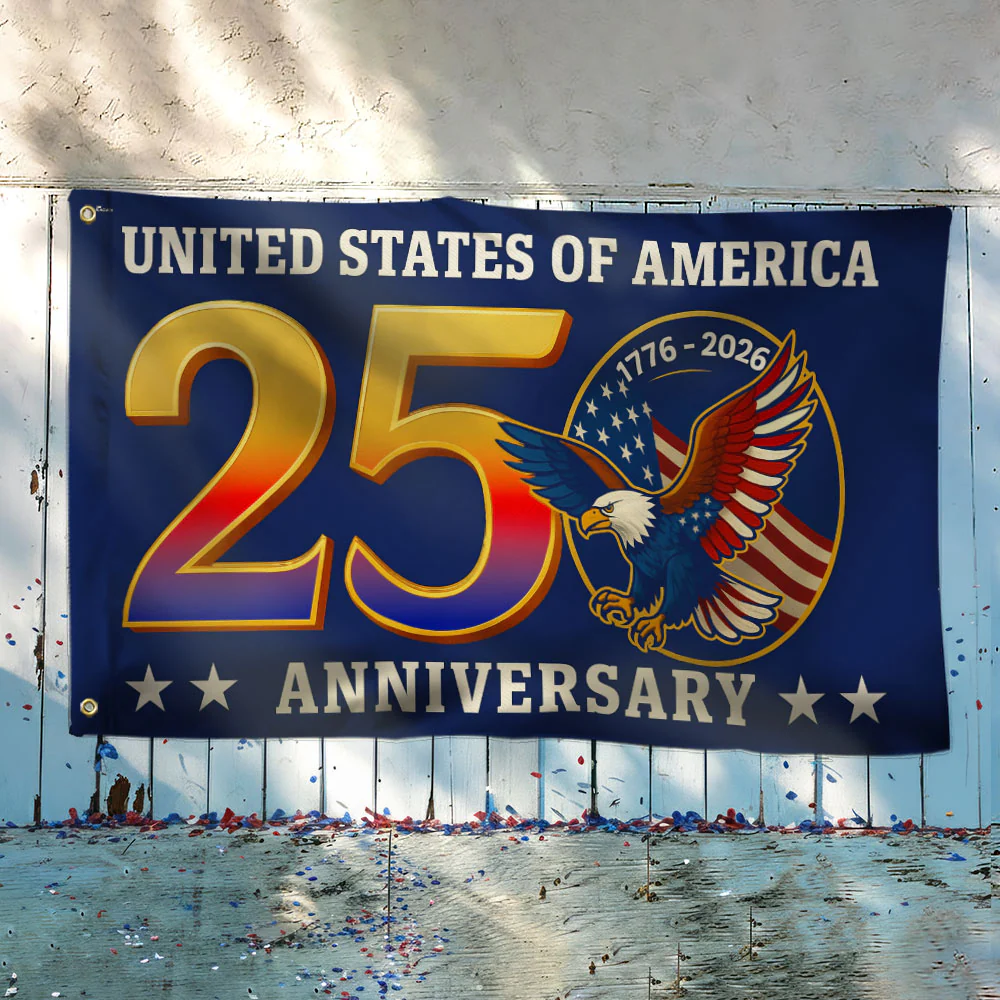 250th Anniversary United States of America Eagle Patriotic Grommet Flag