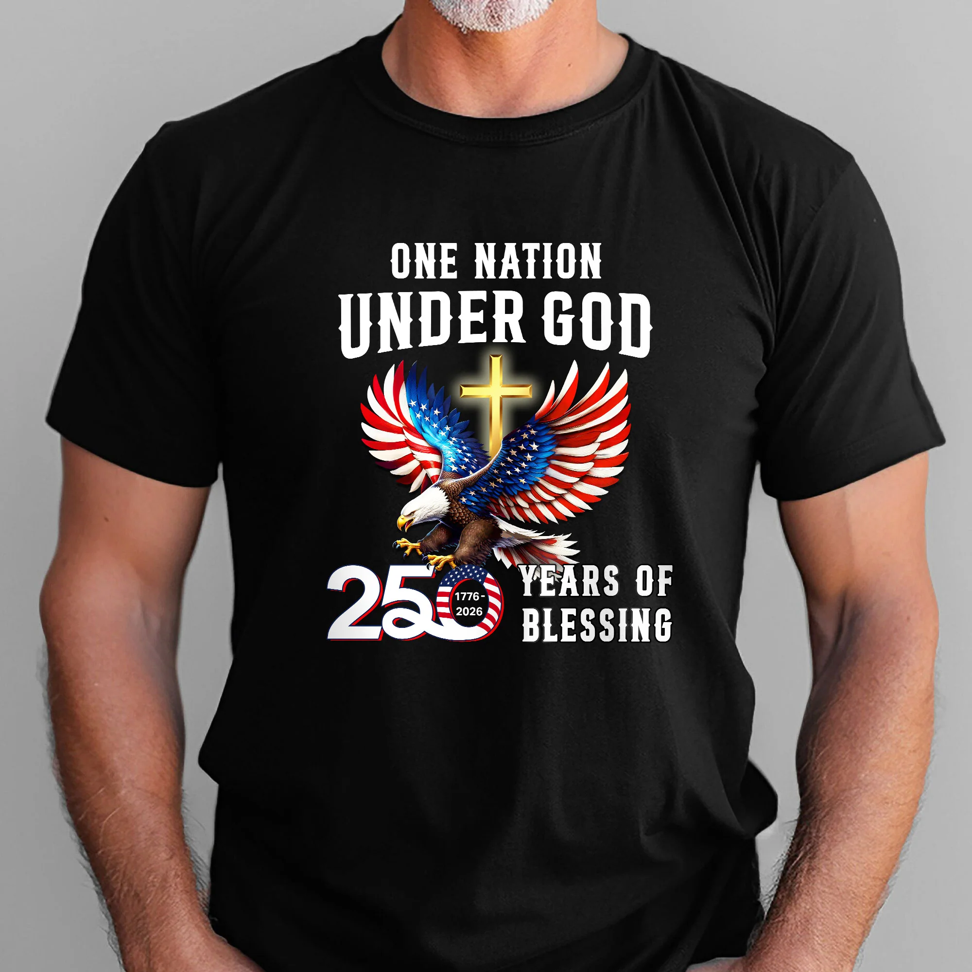250 Years of Blessing T-shirt | One Nation Under God Eagle Shirt