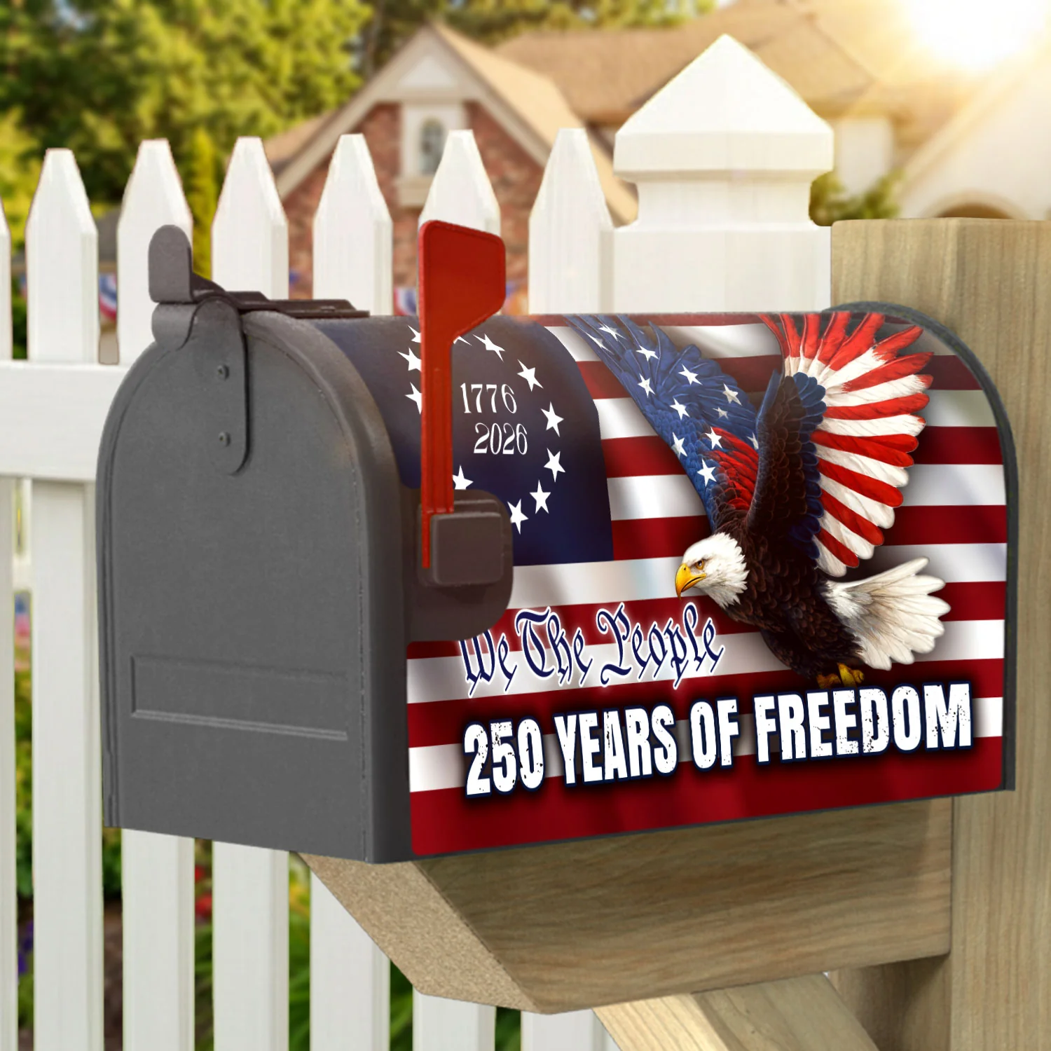 250 Years of Freedom We The People Patriotic Mailbox Cover