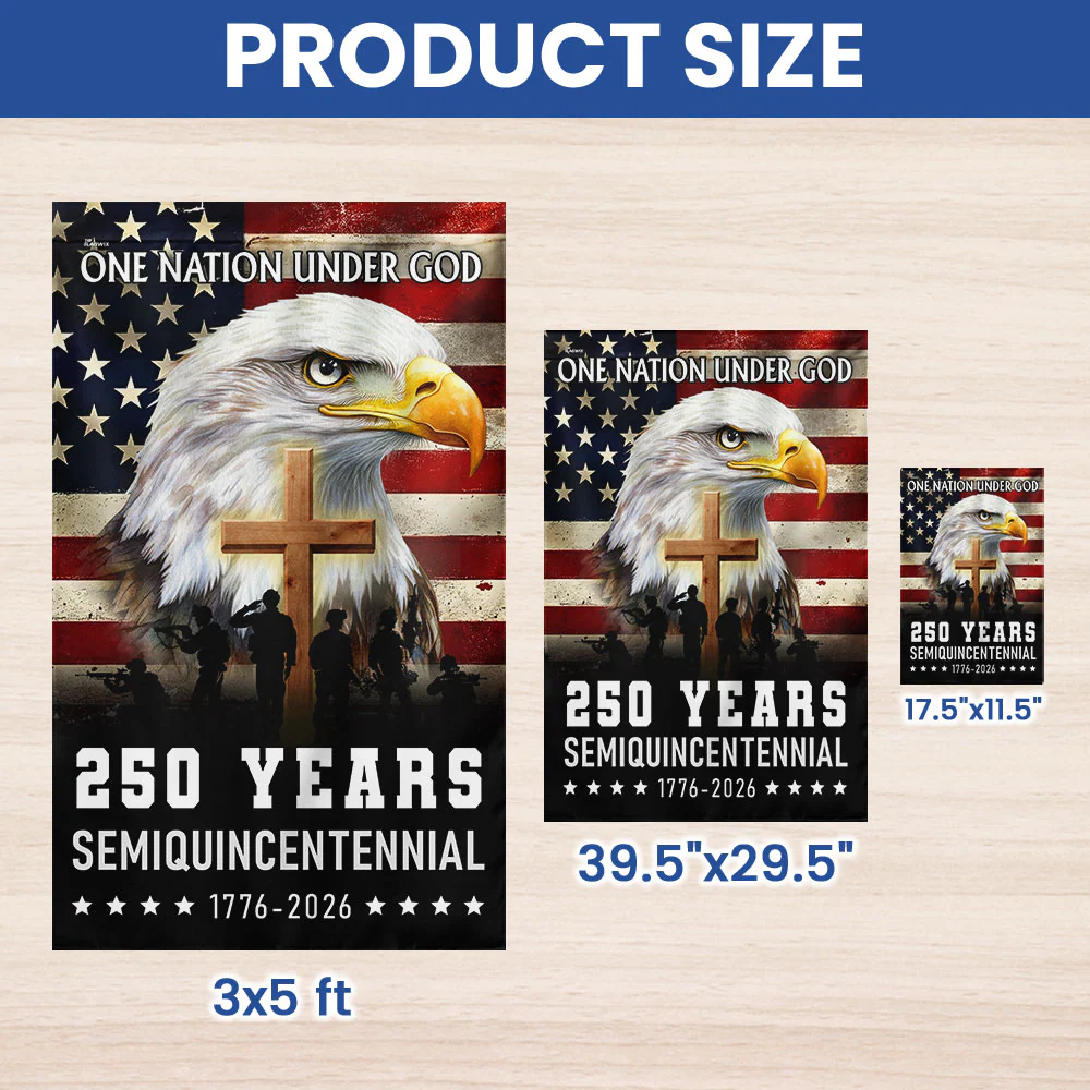 One Nation Under God 1776 2026 Semiquincentennial 250 Years American Flag