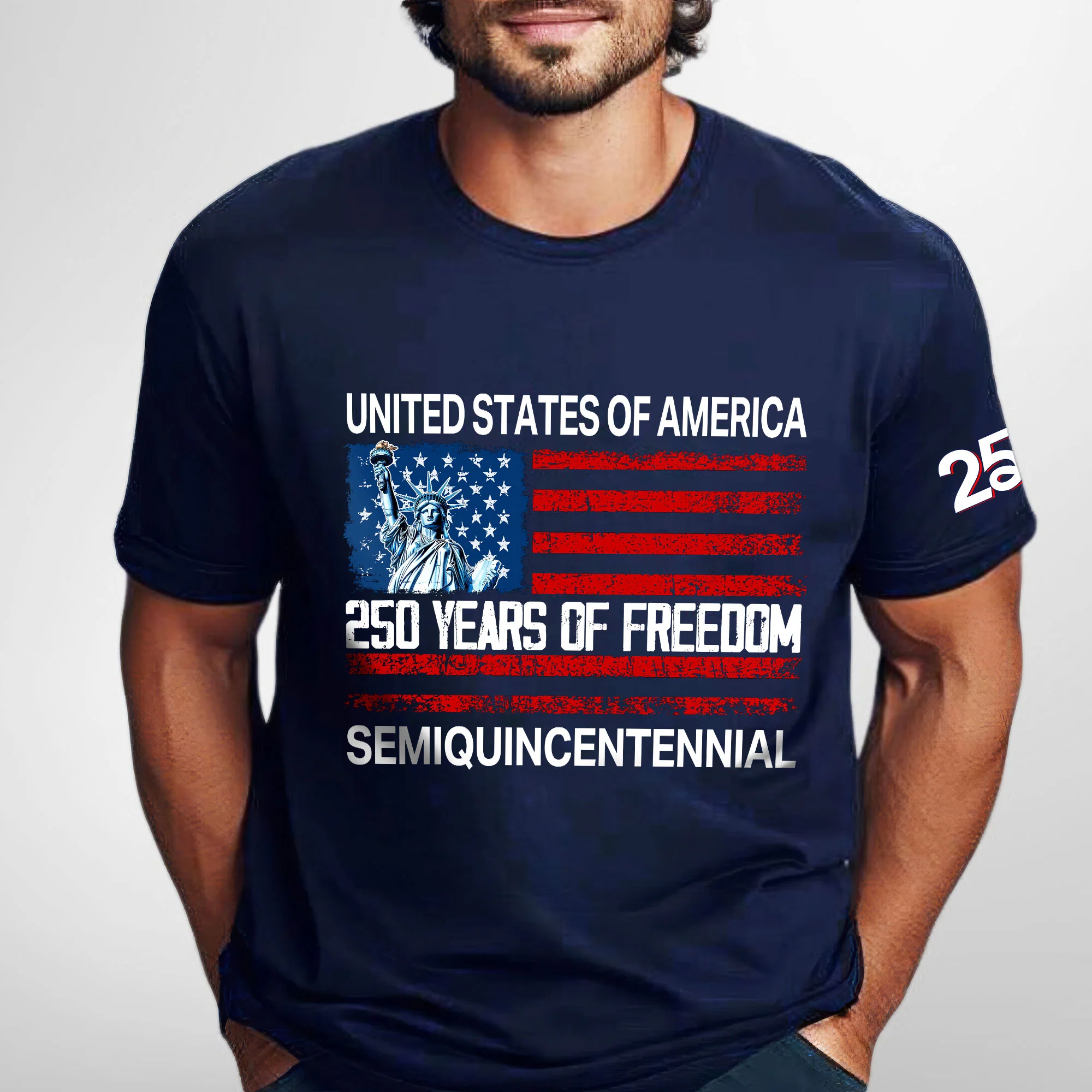 USA 250 Years of Freedom T-Shirt | Semiquincentennial Patriotic Tee