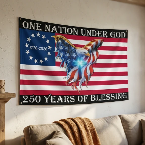 One Nation Under God, 250 Years Of Blessing 250 American Flag