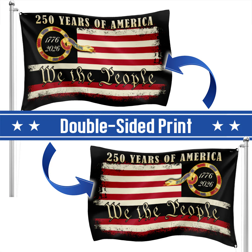 250 Years We The People Flag, 1776 American Patriotic Grommet Flag