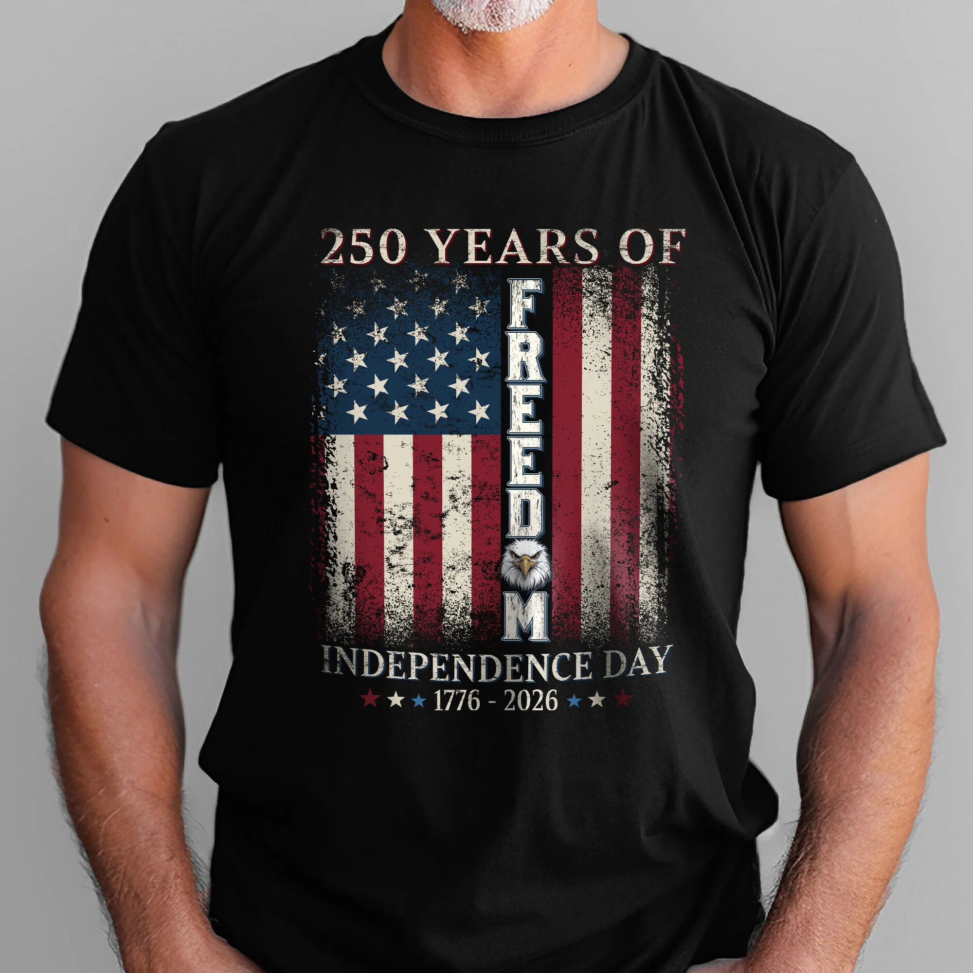 250 Years of Freedom 1776-2026 Independence Day Patriotic T-Shirt