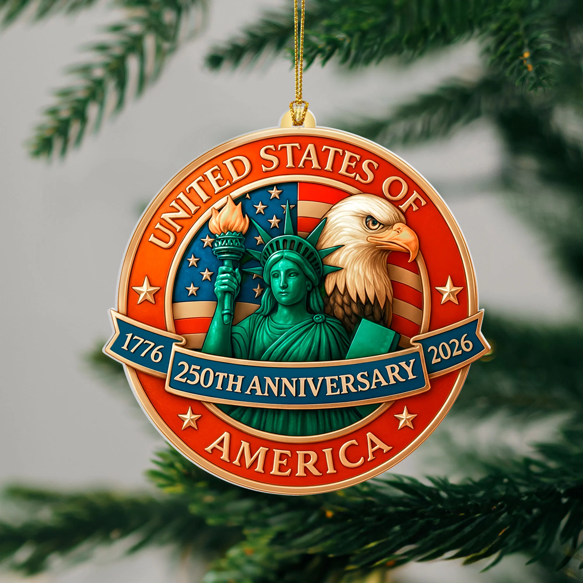 United States 250th Anniversary Ornament | Eagle Independence Day