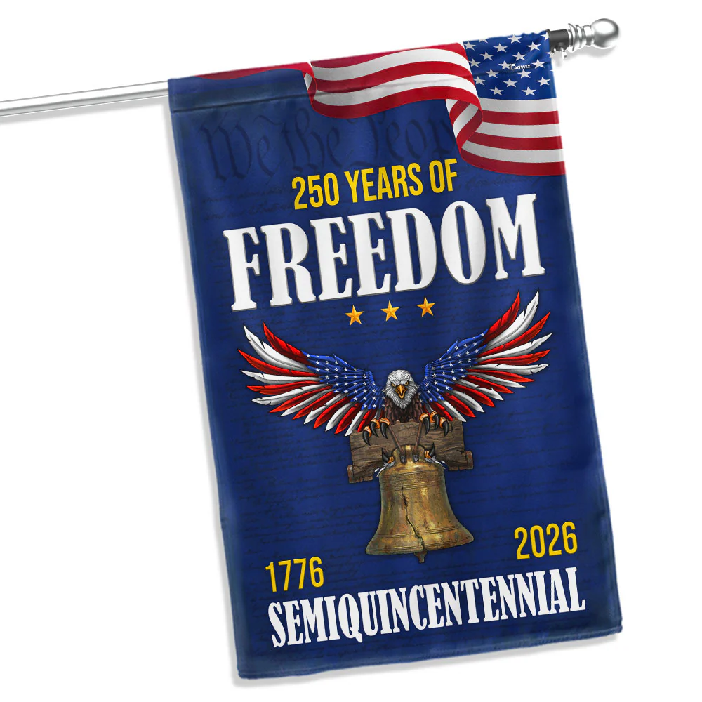 250 Years of Freedom Flag, 1776 2026 Eagle with Liberty Bell US Flag
