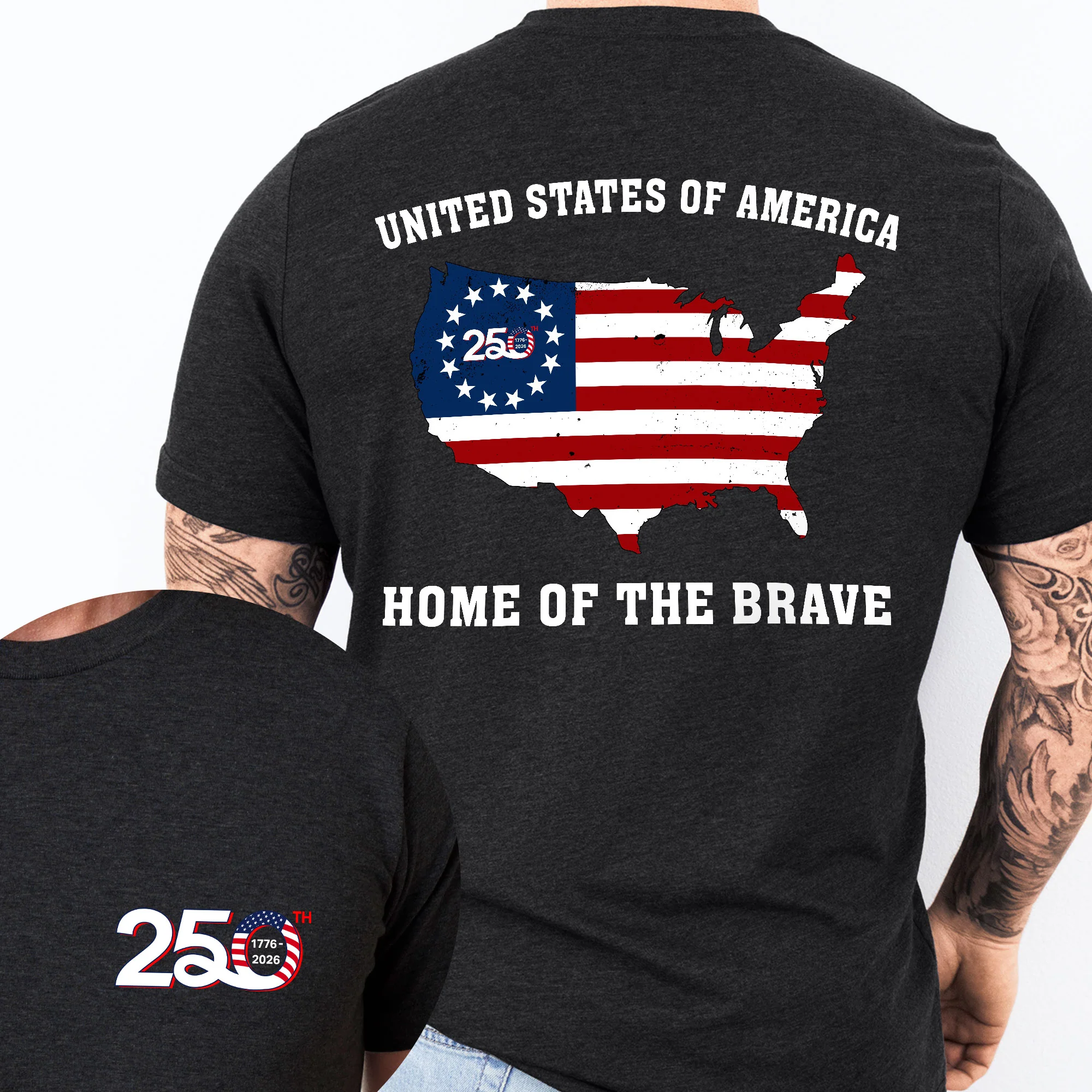250th Anniversary 1776 2026 United States of America Patriotic T-shirt