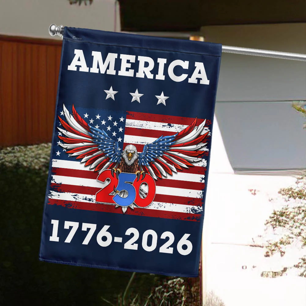America 250th Anniversary United States Semiquincentennial 1776-2026 Patriotic Eagle Flag