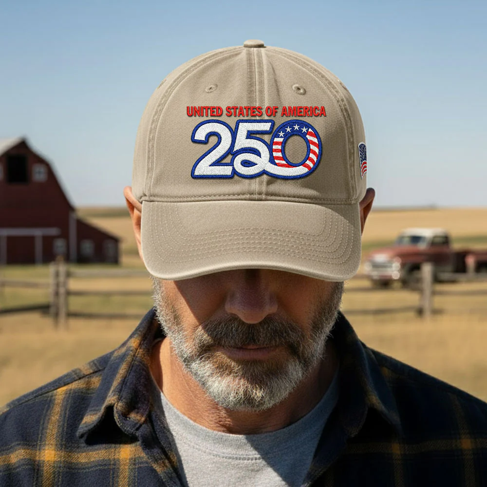 America Vintage Washed Cap, 250th Anniversary Eagle Embroidered Cap