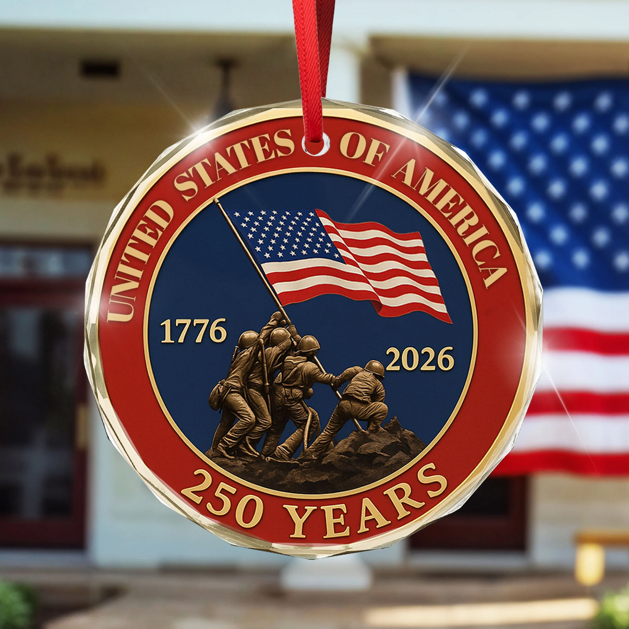 250th Anniversary Ornament, 250 years of America Ornament, 1776-2026 Liberty Bell Decoration, American Independence Day Gift, July 4 Decor