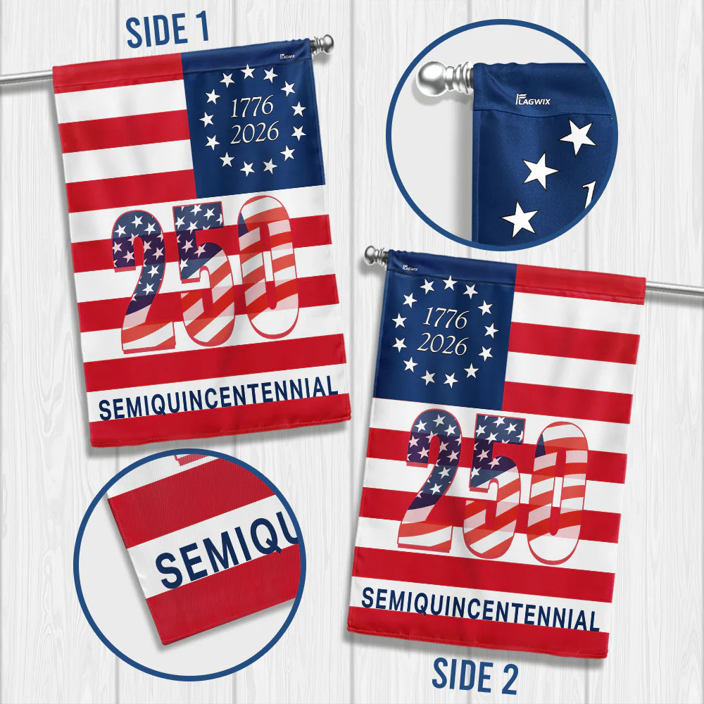 250th Anniversary Semiquincentennial 1776 2026 Patriotic America Flag
