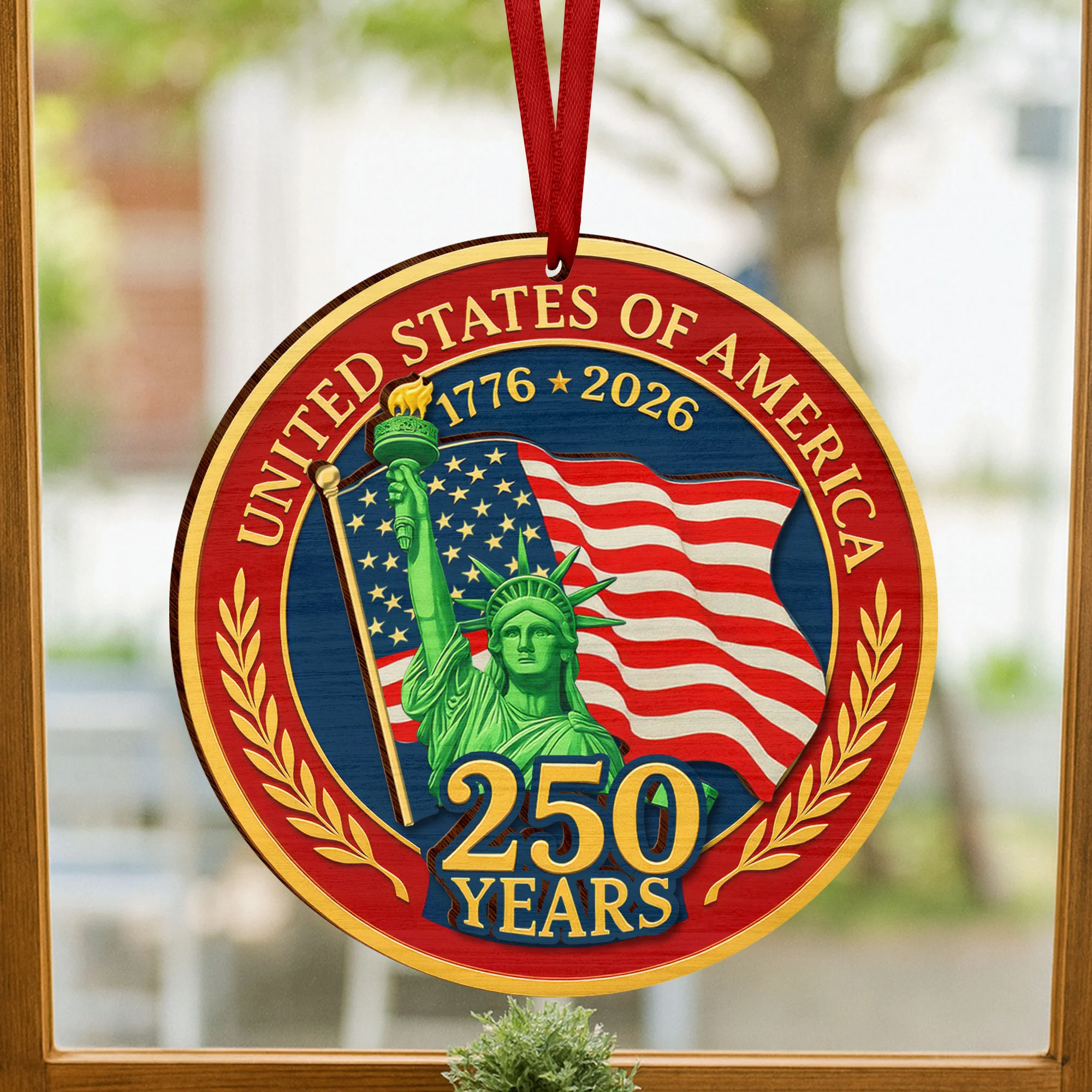 USA 250th, Anniversary Ornament 1776-2026 Liberty Bell Keepsake, Patriotic Gift, Historical Gift American Independence Day Gift, July 4 Decor