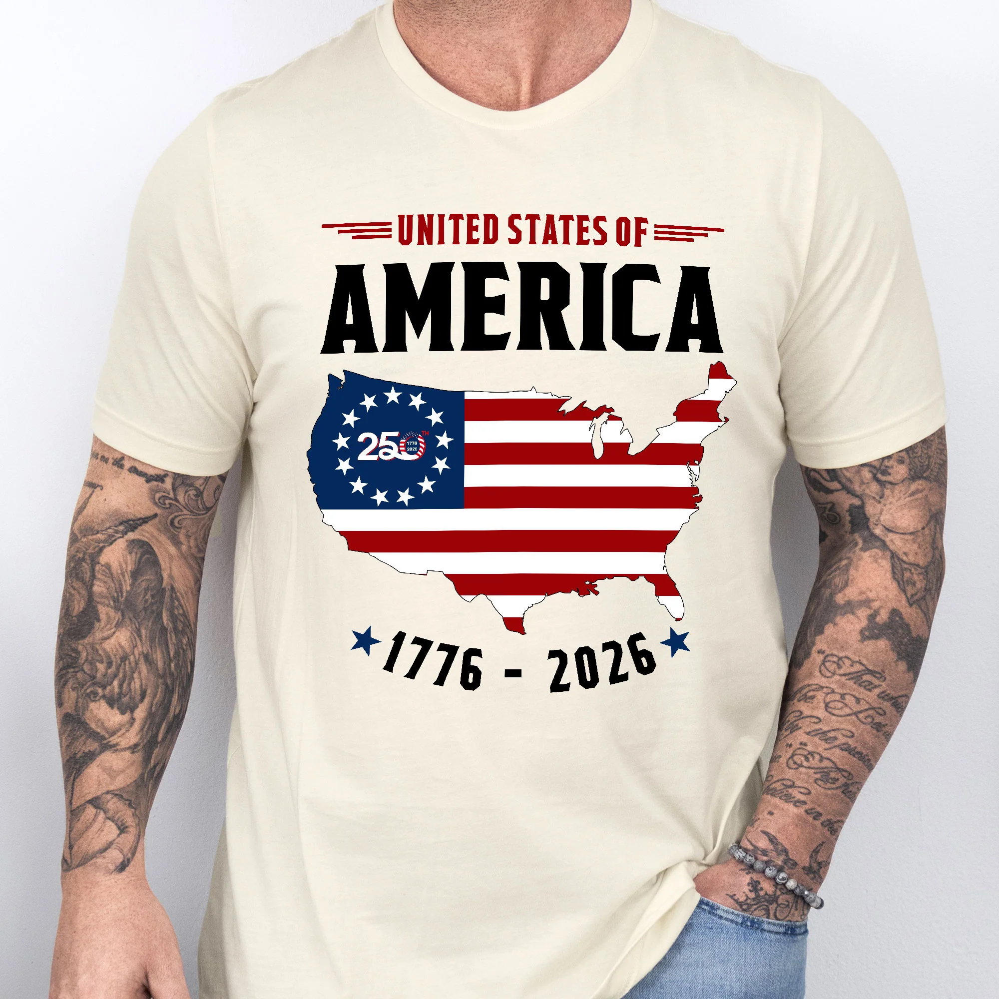 250 Years T-shirt |  Patriotic 1776–2026 United States of America Shirt