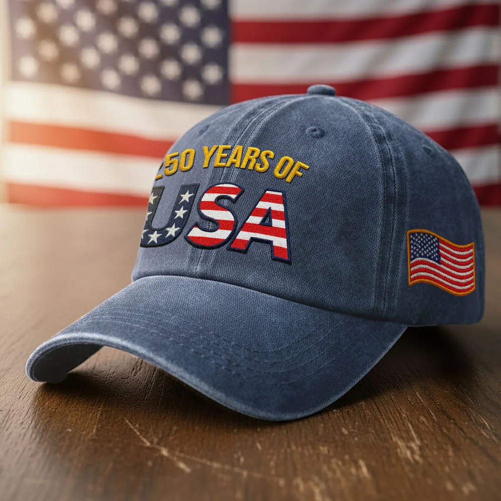 250 Years of USA Washed Cap | Independence Patriot Washed Cap Embroidered Flag