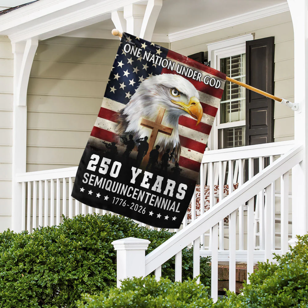 One Nation Under God 1776 2026 Semiquincentennial 250 Years American Flag