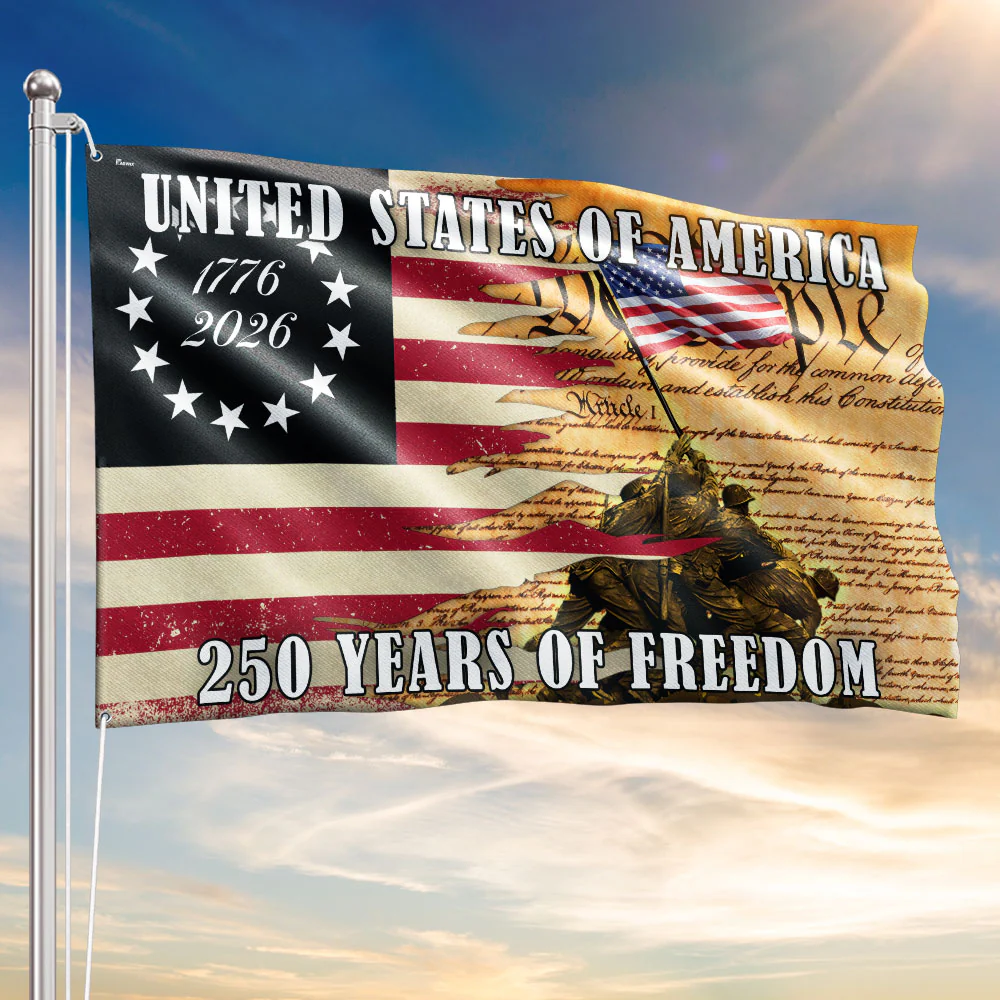 United States of America 250 Years We The People Patriotic Grommet Flag