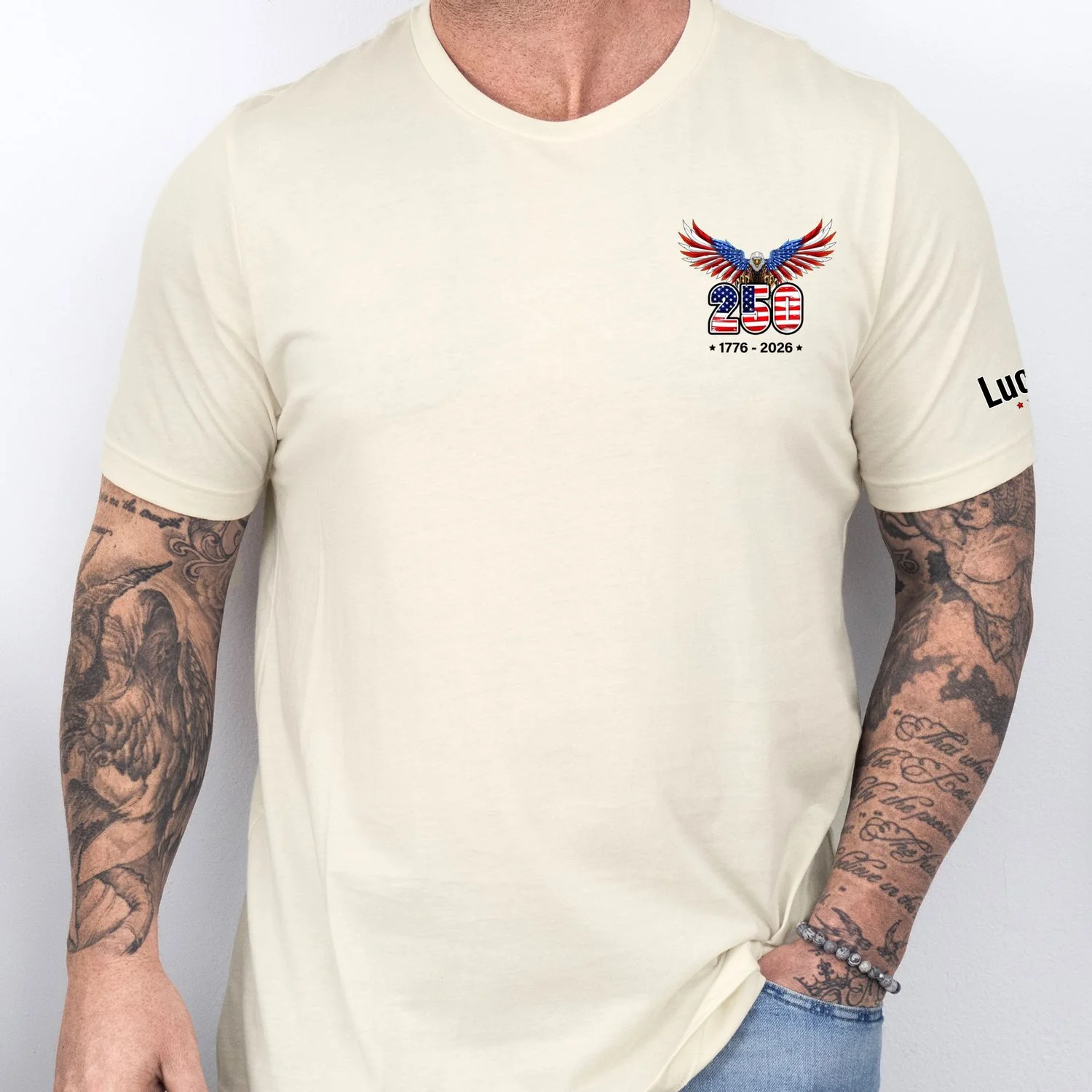 250 Years of Freedom Personalized T-Shirt | Bald Eagle Patriotic Tee