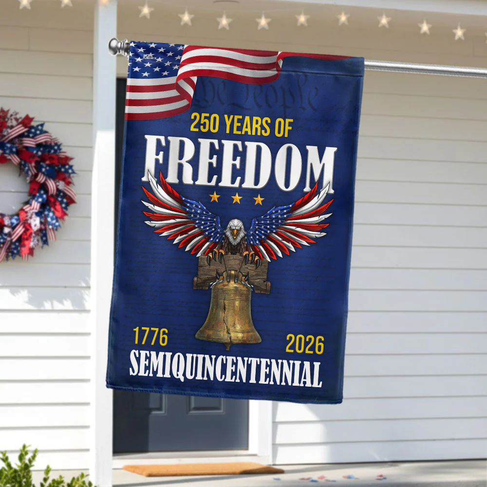 250 Years of Freedom Flag, 1776 2026 Eagle with Liberty Bell US Flag