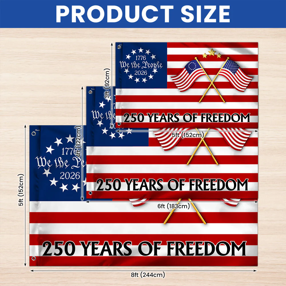 250 Years of Freedom Flag, 250th Anniversary Semiquincentennial US Flag